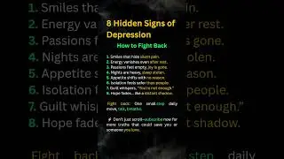 8 Hidden Signs of Depression 😢 | Dark Psychology Facts & How to Fight Back #psychology