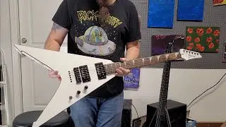 Ibanez VBT700 in white. I finally got my hands on this extremely limited cool V guitar.