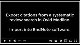Ovid Medline Citation Export for EndNote Software