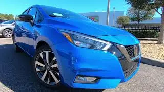2021 Nissan Versa SR | Electric Blue Metallic | Graphite Interior