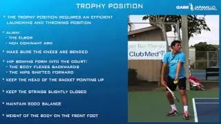 trophy position serve tennis video