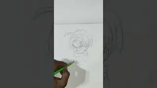 how to draw dragon Ball z trunk #shorts #shortsvideo #drawing