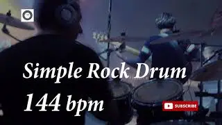 Simple Rock Drum Groove - 144 bpm - HQ