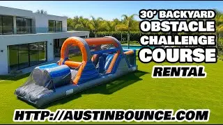 Austin Bounce House Rentals&trade; - 30' Backyard Obstacle Challenge Course Rental in Austin TX!