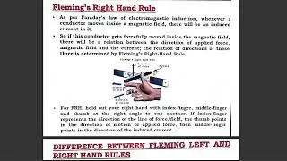 Flemings left and right hand rule || MMF and Reluctance || hysterisis curve and its uses