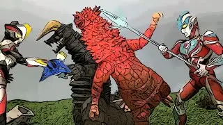 Ultraman Ginga & Victory vs Black King & Pandon | Ultraman Mainan Stop Motion | LJPL Animation