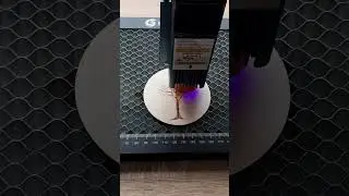 Tree Engraved in Wood - laser engraving