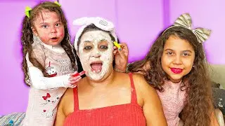 SARAH E ELOAH MAQUIARAM A MAMÃE !!! E OLHA NO QUE DEU !!