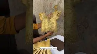 Gold aari pattu pavadai✨. Whatsapp 6374961982 to order. #kidspattupavadai #goldpattupavadai