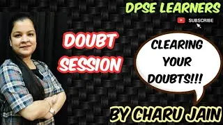 Doubt Session # Saturday Special | DPSE LEARNERS | Clearing Your Doubts |