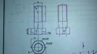 طريقة رسم مسمار ذى رأس مسدسة. 3 مساقط.  https://youtu.be/HbxDhMJjLOA