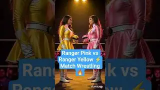 ⚡ Yellow Ranger vs Pink Ranger #wwe #female #wrestling #epicbattle #ligabronte #catfight #poweranger