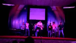 Parra camp Talmid! Team Peter on stage