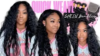 Beginner-Friendly Closure Quick Weave using SHEIN Hair Bundles Install +Tutorial
