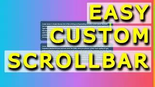 How to style SCROLLBAR with css 🎚️ Custom scrollbar CSS