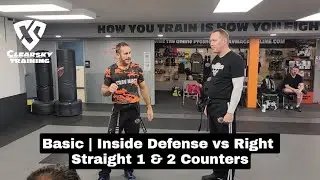 Defending Straight Punches | Inside Defense vs Right Straight 1 & 2 Counters