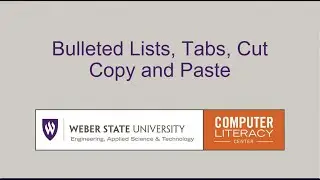 Bulleted Lists, Tabs, Cut, Copy, and Paste in Google Docs