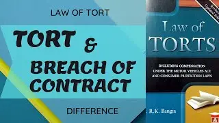 TORT and Breach of Contract | Difference between TORT and Breach of Contract | Law of Torts Lectures