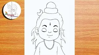Cute Bholenath Drawing Step by Step | Easy Drawing | Mahadev God Pencil Drawing