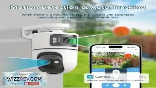 1pc 4K Outdoor Dual Lens WiFi Security Camera With Motion Detection Two Way