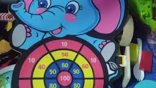 Elephant Dart game with sticky balls | Easy Dart Game for Toddlers | Learn colors shapes numbers