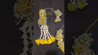 Flower Jewellery For Haldi | Yellow & White Combo | Bride Flower Jewellery #flowerjewelleryforhaldi