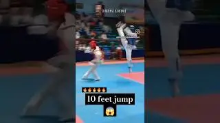 Taekwondo high jump kick 🤯 wild kick 🔥🔥 #taekwondo #shorts #viralshorts