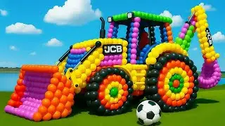 The mascot vibrato assistant JCB and Tractor placed on the football field is popular, co-produced