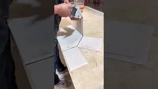 Skilled operation of ceramic tile 45 degree splicing  #shots #thietkenoithat #interiordesign #viral