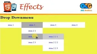 Dropdown Menu In HTML and CSS | AKG Brothers