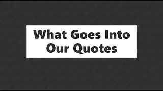 What Goes Into a Let's Get Moving Quote