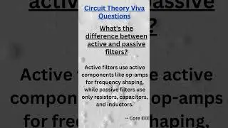 Active vs. Passive Filters: Frequency Shaping Insights #engineering #electronic#circuit