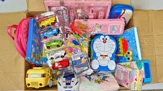 Box full of mix stationery - piggy bank, unicorn purse, popit bag, pencil case, sharpner, eraser