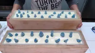 How To Make Cold Process Soap with Melt and Pour Embeds (The second soap in my Winter series)