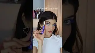 Trying Blue Mascara💙👀 #shorts #bluemascara #makeup #makeupshorts