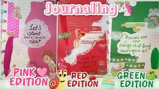Journal Ideas pink🩷|red &hearts;️|green💚|മലയാളം|beginner #simple 