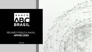 Banco ABC Brasil Reuni&atilde;o APIMEC 2019 | ABCB4