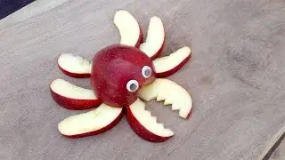 Fruit Carving - Apple Crab Making DIY Fruit Art Tutorial