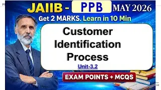 Customer Identification process -KYC JAIIB-PPB May 26Get 2 Marks in 10 Min Exam MCQs #S