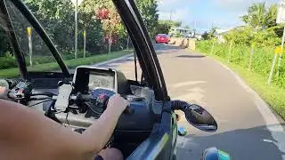 cruising the north shore of Kauai in an Arcimoto fuv.