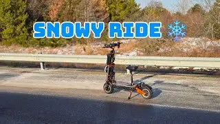 Snowy NYC College Commute POV While Seated On My Hyperscooter (TRBK-M2) Part 1