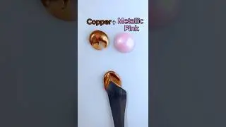 Satisfying color mixing -Copper + Metallic Pink #shorts #colormixingmagic #paintmixing #mixedcolors