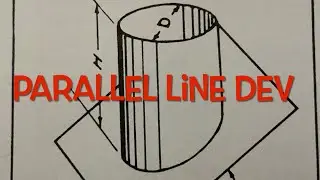 Parallel line Development - basic pipe miter, paper layout