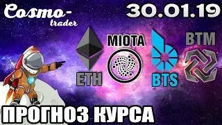 📕 ТЕХНИЧЕСКИЙ АНАЛИЗ КРИПТОВАЛЮТ -  ETHEREUM,  IOTA, А ТАКЖЕ  BITSHARES И  BYTOM НА 30.01.2019 г.