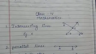 Intersecting lines , parallel lines , perpendicular lines , angle.