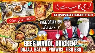 100 Dishes Ka Sab Se Sasta Dinner Buffet | FREE Drinks New Dishes Menu | Clock Tower Karachi
