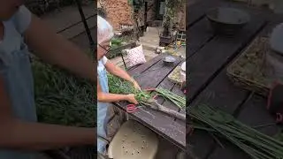 Making an Enchanted Witches Broom with herbs #lifestyle #garden #smallfarm #spookyseason