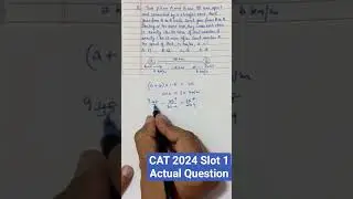 CAT 2024 Slot 1 Q-2 actual question #cat #mba #arithmetic #quant