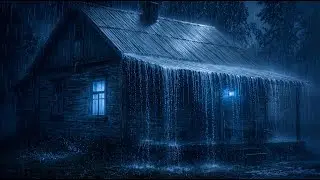 Heavy Rainfall on Tin Roof | Peaceful Cabin Night Sounds for Sleep & Anxiety Relief