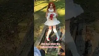 Get ready for some bloody fun! Watch as our Pennywise cosplay pops a big surprise!
